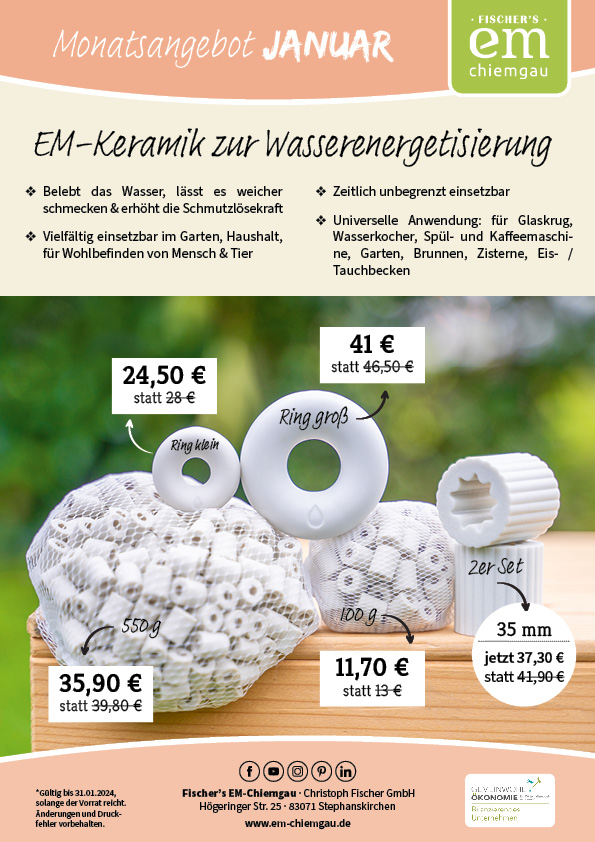 EM-Chiemgau Monatsangebot Januar 2024 - Graue EM-Keramik